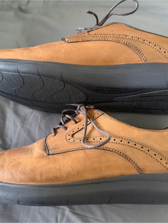 Johnston & Murphy Tan Leather Derby Lace-Up Shoes size 9 1/2 M main image 7